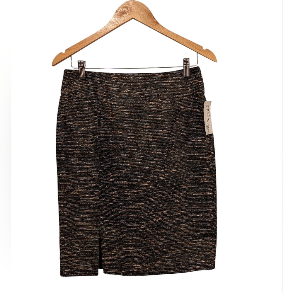Mary Kay By Twinhill Black and Gold Pencil Skirt Size 6